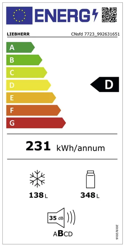 Liebherr CNsfd 7723-20 energielabel