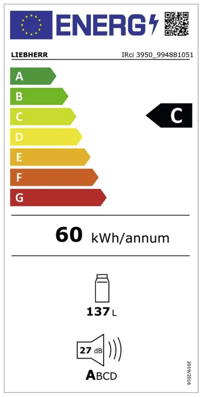 Liebherr IRci 3950-62 energielabel