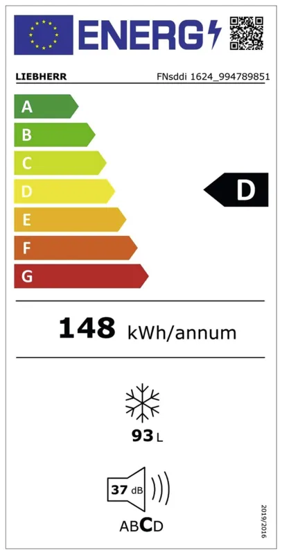 Liebherr FNsddi 1624-20 energielabel