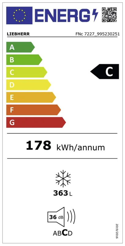 Liebherr FNc 7227-22 energielabel