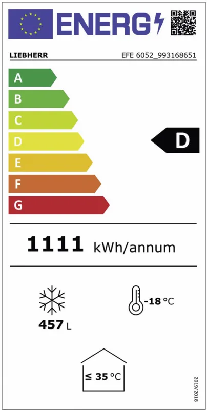 Liebherr EFE 6052-41 energielabel