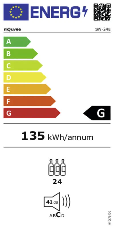 mQuvée WineExpert 24 energielabel