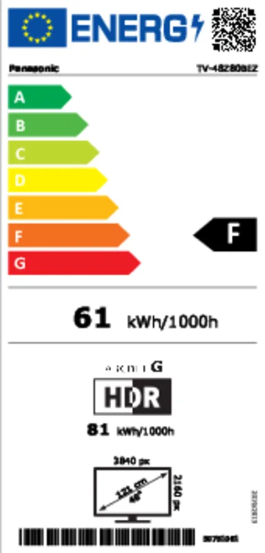Panasonic TV-48Z80BEZ energielabel