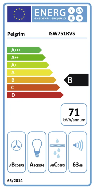Pelgrim ISW751RVS energielabel
