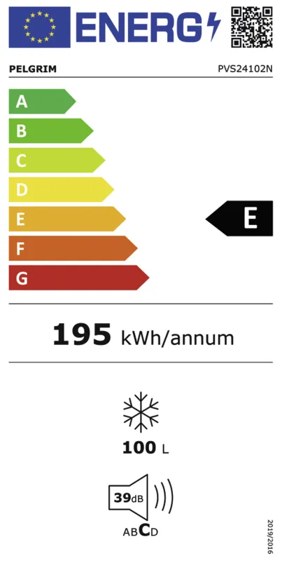Pelgrim PVS24102N energielabel