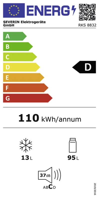 Severin RKS 8832 energielabel