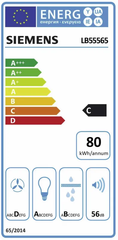 Siemens LB55565 energielabel