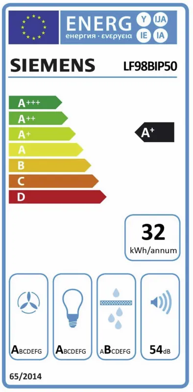 Siemens LF98BIP50 energielabel