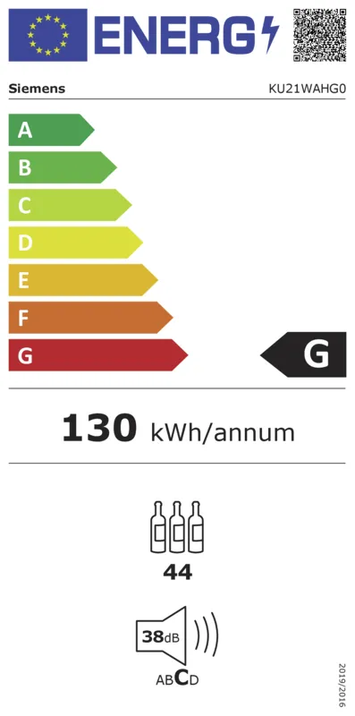 Siemens KU21WAHG0 energielabel