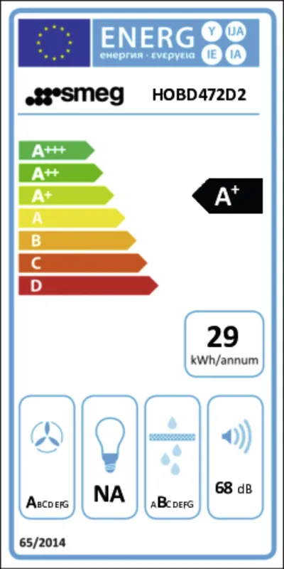 Smeg HOBD472D2 energielabel