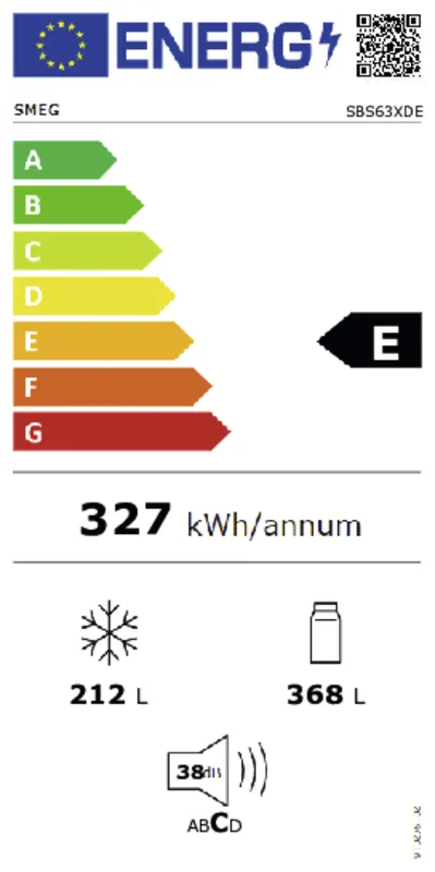 Smeg SBS63XDE energielabel