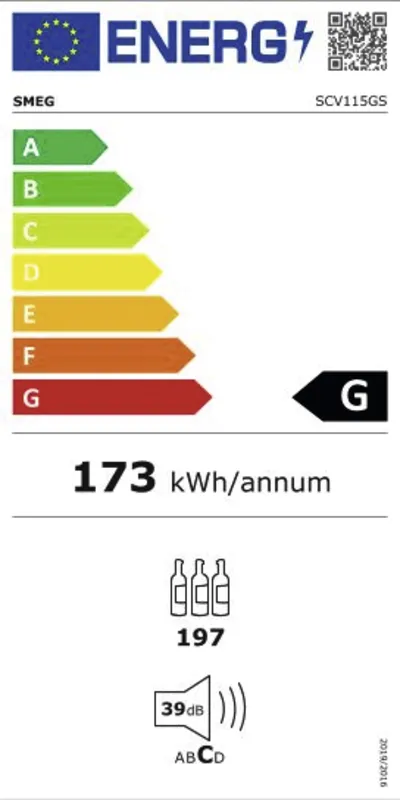 Smeg SCV115GS energielabel