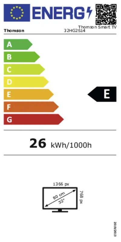 Thomson 32HG2S14 energielabel