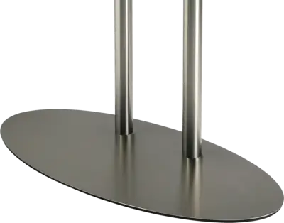 Cavus CAV-F50 Voet 98x45cm ovaal RVS voor dubbele kolom