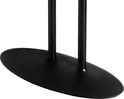 Cavus CAV-F51 Voet 98x45cm ovaal zwart staal voor dubbele kolom