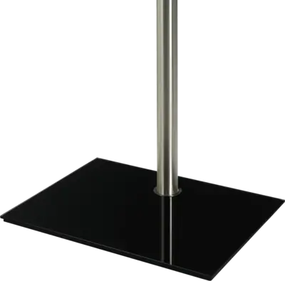 Voet 60x45cm rechthoekig zwart glas