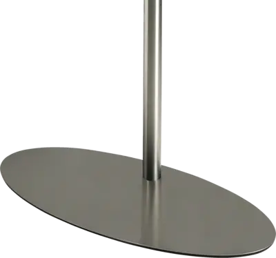 Voet 98x45cm ovaal RVS voor 80mm kolom