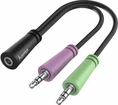Hama 200351 Audio adapter 3.5mm jack -3 polige 3.5mm jack headset