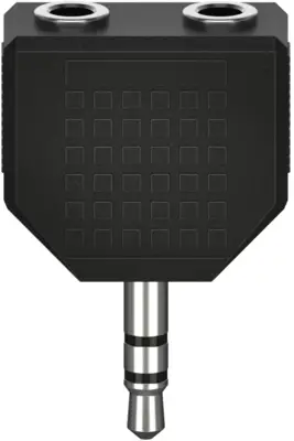 Hama 205191 Audioadapter, 3,5mm jack - 2 x 3,5mm-jack koppeling