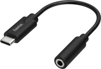 Hama 205282 Audio-adapter, USB-C-stekker-3,5-mm-jack-aansl. stere