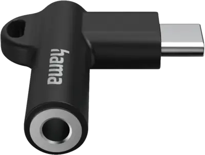 Hama Aux-adapter USB-C-3.5mm jack aansluiting, 90 hoekstekker