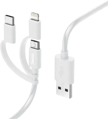 Laad/synchrokabel 3 in 1 met micro USB/USB type-C/lightning