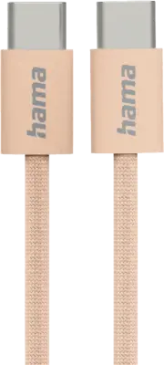 Hama Oplaadkabel Fabric, USB-C - USB-C, 1m, nylon