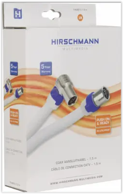 CATV aansluitkabel met IEC female en F male connector