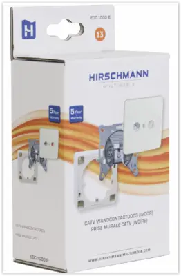Hirschmann EDC 1000 E R/TV wandcontactdoos