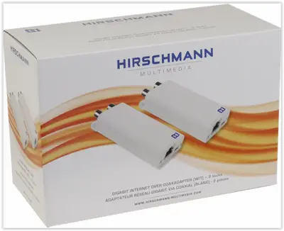 Hirschmann Gigabit internet over coaxadapter set