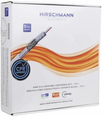 Hirschmann KOKA 9 Eca/100 m-white 100m coaxkabel 4G proof