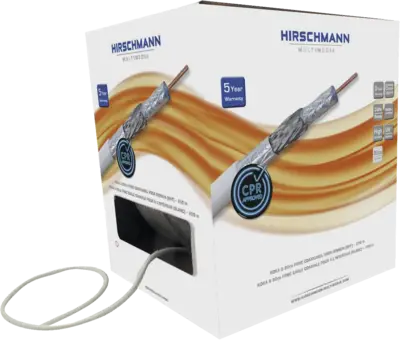 Hirschmann KOKA 9 Eca/250 m-white 250m coaxkabel 4G proof
