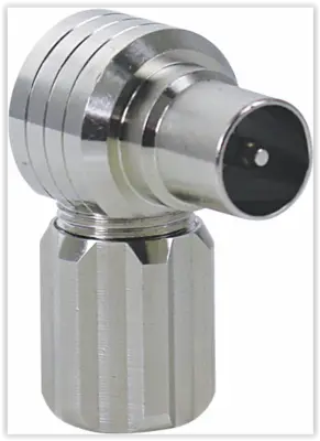 Hirschmann KOSWI 3S IEC-connector/ Haakse IEC male connector 4.5 mm