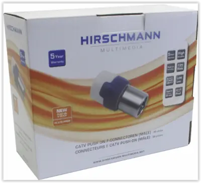 QFC 5 Rechte push on quick F connector